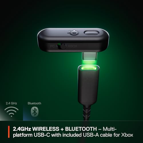 SteelSeries Arctis GameBuds for Xbox/PC/PS5/Switch/Mobile — Quick-Switch 2.4GHz+Bluetooth 5.3 — Active Noise Cancelling — Mobile App — Water Resistant IP55 — 40H Battery with Qi Charging Case - Black - color: Black