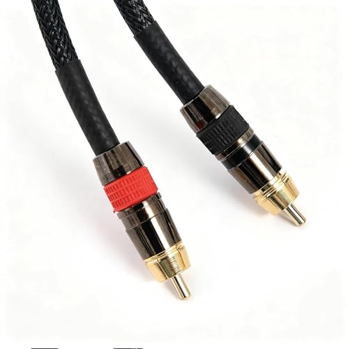 RCA to 1/4" Cable, Dual RCA to 1/4" (Approx. 0.6cm) TS Stereo Audio Interconnect Cable Jumpers - 6.6 Feet (Approx. 2.0 Meters)