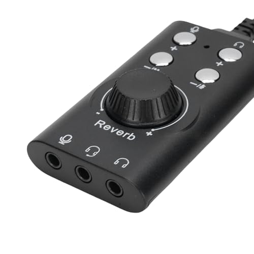 VBESTLIFE USB Sound Card, External Stereo Sound Card with Volume Control, USB C to 3.5mm Jack Audio Adapter for PC, Laptop, Desktop, Headset, etc.