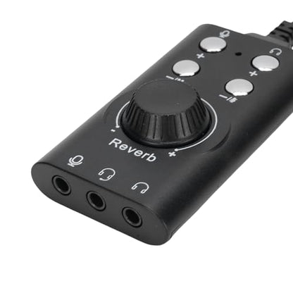 VBESTLIFE USB Sound Card, External Stereo Sound Card with Volume Control, USB C to 3.5mm Jack Audio Adapter for PC, Laptop, Desktop, Headset, etc.