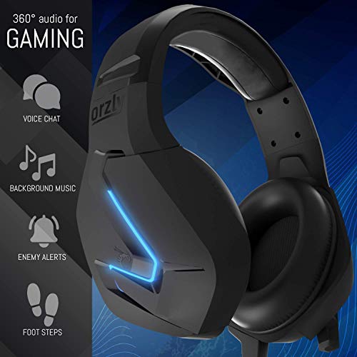 Orzly Gaming Headset for PC and Gaming Consoles PS5, PS4, Xbox Series X | S, Xbox ONE, Nintendo Switch & Google Stadia Stereo Sound with Noise Cancelling mic - Hornet RXH-20 Abyss Edition - color: Black