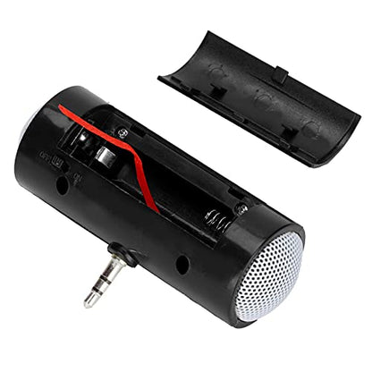Mini Speaker, 3.5mm Jack Stereo Speaker Portable MP3 Music Player Speaker Amplifier for Smart Phones, Tablets, Laptops, PCs, MP3, MP4(Black)