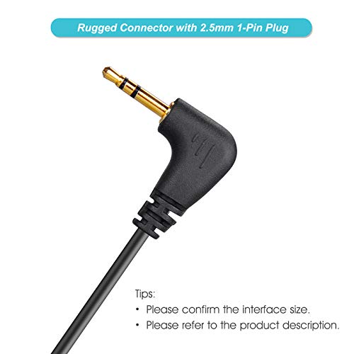 2Pack Walkie Talkie Earpiece 1-Pin 2.5mm Compatible with Motorola Talkabout | in-Ear Two-Way Radio Headset with Mic, Two Way Radio Earpiece with PTT