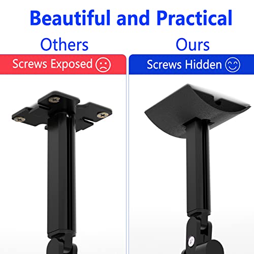 Aiweiwa Speaker Wall Mount for Samsung 9500S Ceiling Speaker Mount Bracket - Tilt and Swivel Adjustable Rear Speakers Mounting Bracket for Samsung SWA-9500S/ZA
