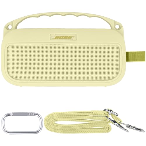 Silicone Cover for Bose SoundLink Flex Portable Speaker 2nd Gen | Scratch-resistant, Unhindered Sound, Silicone Construction, Portable Carrying Silicone Cover, Citrus Yellow Silicone Cover - color: Citrus Yellow Cover