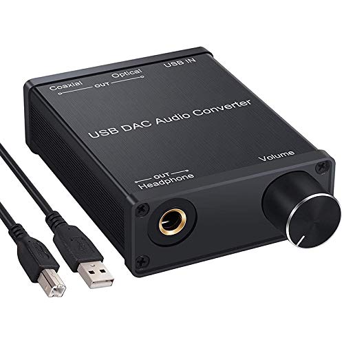 USB to Coaxial S/PDIF Optical 3.5mm/6.3mm Headphone Converter USB Digital to Analog Audio Converter for XP