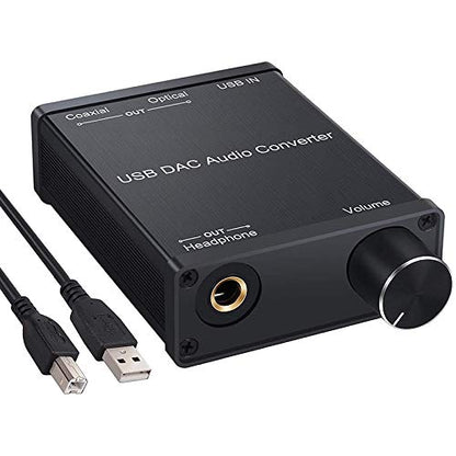 USB to Coaxial S/PDIF Optical 3.5mm/6.3mm Headphone Converter USB Digital to Analog Audio Converter for XP