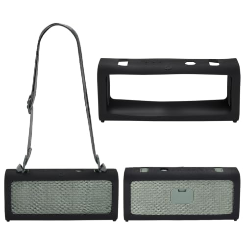 Case for Sony ULT Field 3 Speaker, Shockproof Non-Slip Cover | Custom-fit silicone cover, shockproof, non-slip grip, includes shoulder strap. Protects against scratches, dust, drops. - color: Black