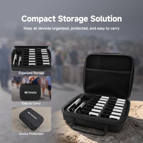Retekess T130U(4nd Gen T130)Tour Guide System, Translation System(1TX 15RX) | for Church,School,Travel, with Storage Bag, U-Band, 200M, 40H, Digital mode, Less Interference voice, Wireless connection - style: 15 with Storage Bag