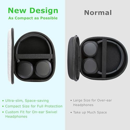 Ginsco Headphone Case Compatible with JBL Tune 510BT/520BT/500BT with Sony WH-CH520/510, Ultra-Slim Hard Shell Headphone Case for On Ear Headphones (Gray) - color: Gray