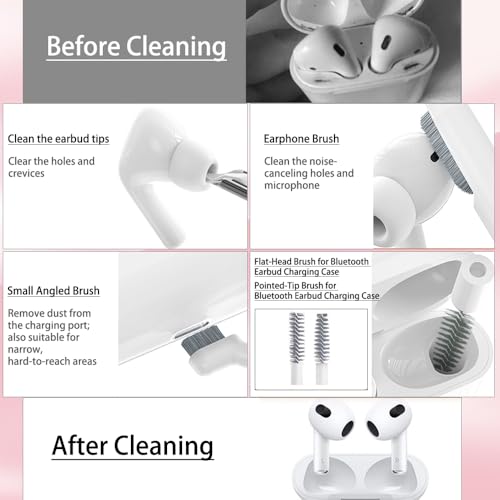 [32-in-1 Cleaning Kit] 32-in-1 Cleaning Kit | Includes Brushes for Computer Keyboards, Earphones, iPads, Phones, and Cameras