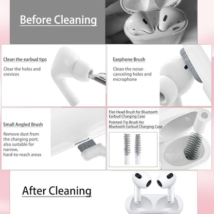 [32-in-1 Cleaning Kit] 32-in-1 Cleaning Kit | Includes Brushes for Computer Keyboards, Earphones, iPads, Phones, and Cameras