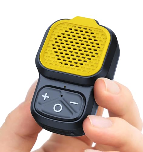 KAIY Mini Bluetooth Speaker Clip On Wearable Portable Speaker - color: Yellow