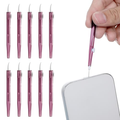 10 Pcs Charging Port Cleaner Phone Charge Port Cleaning Tool Kit Anti-Clogging Mini Brushes Cleaner Dual Side Multifunction Tools for Phone Camera Lens Speaker and Receiver - color: Purple