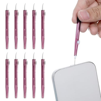 10 Pcs Charging Port Cleaner Phone Charge Port Cleaning Tool Kit Anti-Clogging Mini Brushes Cleaner Dual Side Multifunction Tools for Phone Camera Lens Speaker and Receiver - color: Purple