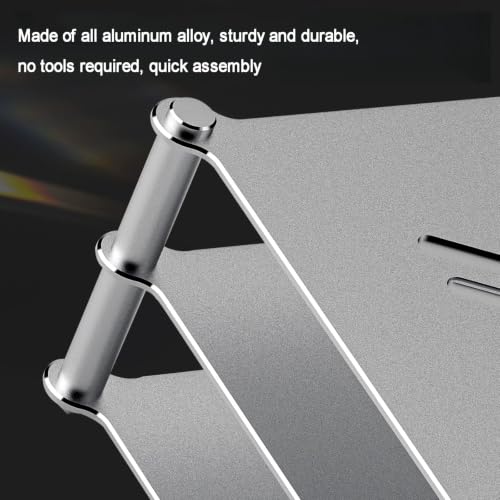 Aluminum HiFi Audio Stand, 3 Tier Stackable Audio Component Rack with Side Vent Cooling Slots, Anti-Slip Rubber Feet for Dac Amplifier Home
