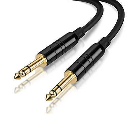 CableCreation 1/4 Inch 6.35mm TRS Balanced Stereo Instrument Guitar Cable | Pro Grade Quarter inch 1/4'' TRS Male to Male Audio Cable for Bass,Keyboard,AMP,Speaker,Mixer,Studio,Speaker/Receiver,6~50ft - size: 50 Feet