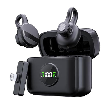 ZVVN Mini Wireless Microphone with Lightning Plug for iPhone, Lavalier Microphone with Noise Cancellation, 30H Battery, for Video Recording, Podcast, YouTube, TikTok, Live Streaming
