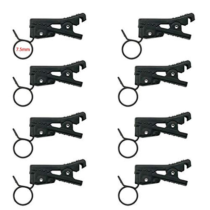 ABS Plastic Lavalier Microphone Tie Clip for All Kinds of Omnidirectional Condenser Microphone for Sony UWP, Saramonic, Sennheiser, Boya,Shure Lavalier Lapel Microphone, Pack of 2 (7.5mm) - size: 7.5mm