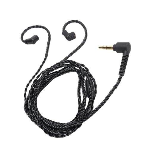 IEM Cable Replacement for ZS10 PRO, AS16, AS24, CCA C12, CRA and More, 3.5mm Male to QDC 0.78mm 2 Pin in Ear Monitor Earphone Cable, 1.2M