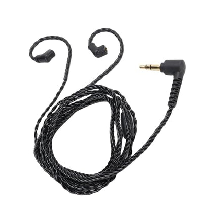 IEM Cable Replacement for ZS10 PRO, AS16, AS24, CCA C12, CRA and More, 3.5mm Male to QDC 0.78mm 2 Pin in Ear Monitor Earphone Cable, 1.2M