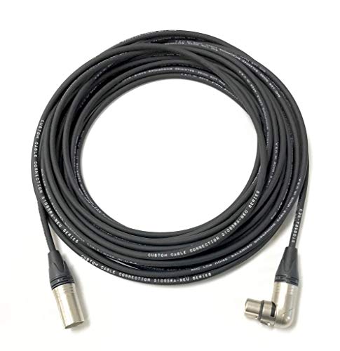 Custom Cable Connection 1 Foot Pro-Audio XLR Balanced Microphone Cable with Neutrik NC3FRX Right Angle Female and Neutrix NC3MXX Male XLR Connectors - size: 1 Foot