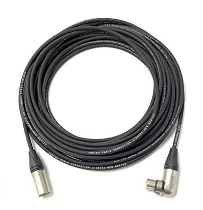 Custom Cable Connection 1 Foot Pro-Audio XLR Balanced Microphone Cable with Neutrik NC3FRX Right Angle Female and Neutrix NC3MXX Male XLR Connectors - size: 1 Foot