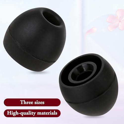 Hariendny 15 Pairs Silicone Ear Bud Replacement Pieces Earbuds Ear Tips Replacement Ear Bud Covers S/M/L Sizes Ear Gels Soft Earphones Earbuds Black Ear Cushion Ear Bud Tips Replacement Kit