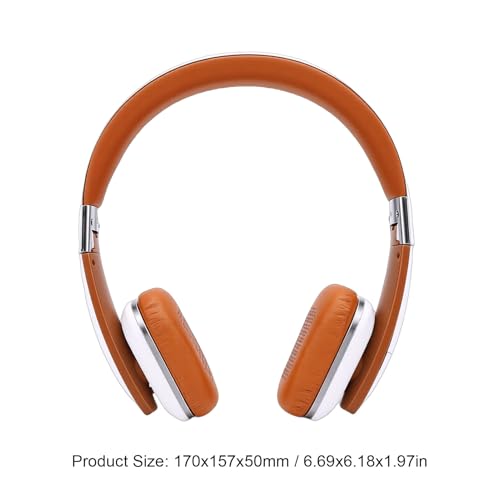 Wireless Headphones, Over Ear Headphones, Foldable Lightweight Stereo Headset, Ideal for Travel Smartphone Computer Laptop, Support Dual Device Simultaneously (White) - color: White