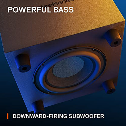 SteelSeries Arena 7 RGB Illuminated 2.1 Gaming Speakers with Powerful Bass, Subwoofer, and Bluetooth - For PC, PlayStation, Mobile - style: Arena 7