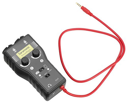 Saramonic SmartRig+ 2-Channel XLR/3.5mm Microphone Audio Mixer with Phantom Power Preamp & Guitar Interface for DSLR Cameras, Camcorders, iPhone, iPad, iPod, and Android Smartphones