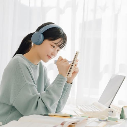 Sony WH-CH520 Best Wireless Bluetooth On-Ear Headphones with Microphone for Calls and Voice Control, Up to 50 Hours Battery Life with Quick Charge Function, Includes USB-C Charging Cable - Blue - color: Blue