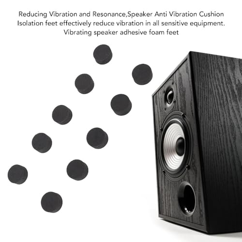 50Pcs Black EVA Foam Vibration Soundbar Isolation Pads Non Slip Thickened Adhesive Shock Absorption Pads Studio Monitors(20 * 10mm) - style: 20*10mm