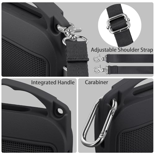 Silicone Cover for Bose SoundLink Flex Portable Speaker 2nd Gen | Scratch-resistant, Unhindered Sound, Silicone Construction, Portable Carrying Silicone Cover, Black Silicone Cover - color: Black Cover