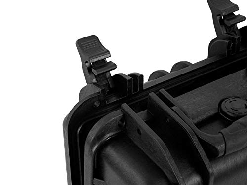 Monoprice Weatherproof Hard Case - 12 x 10 x 6 Inches, with Customizable Foam, Shockproof, IP67, Ultraviolet and Impact Resistant Material, Black - Pure Outdoor Collection - color: Black, size: 7 Liter, style: Case