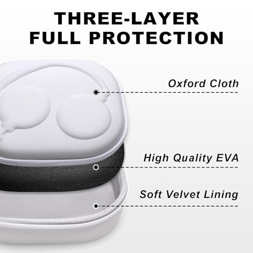 Hard Case for JBL Headphones, White | Compatible with JBL Junior 320/ 320BT/Junior 470NC/JR 460NC/ Tune 520BT 510BT 720BT 770NC 670NC/ Live 670NC 770NC Headphone - color: White