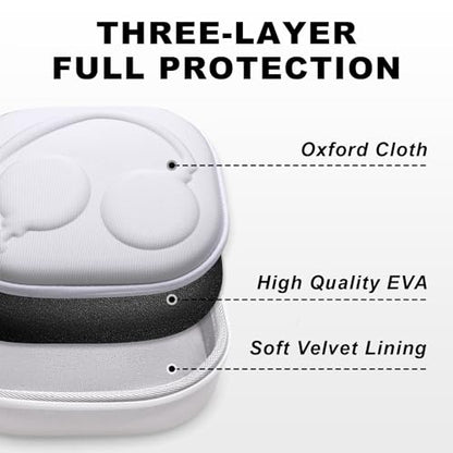 Hard Case for JBL Headphones, White | Compatible with JBL Junior 320/ 320BT/Junior 470NC/JR 460NC/ Tune 520BT 510BT 720BT 770NC 670NC/ Live 670NC 770NC Headphone - color: White
