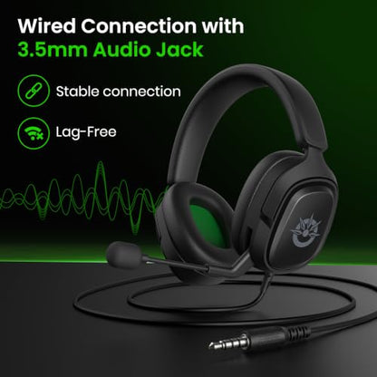 Flare X Wired Gaming Headset with Mic for Xbox Series S/X PS5 PC
