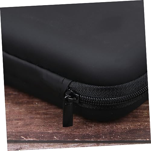 Tofficu 2pcs Eva Storage Box for Headphones Earphones Mini Camera Data Cable Key Coin Compact Travel Case - color: Black