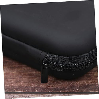 Tofficu 2pcs Eva Storage Box for Headphones Earphones Mini Camera Data Cable Key Coin Compact Travel Case - color: Black