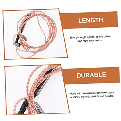 Multifunctional DIY Headset Cable with Microphone Soft Durable Replacement Wire for Gaming and Audio Compatible with Mmcx Earphones and Headsets