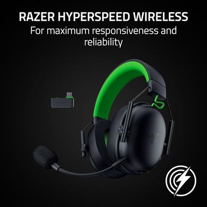 Razer BlackShark V3 X HyperSpeed Wireless Xbox Gaming Headset, Black | 50mm Drivers, Cardioid Mic, 2.4 GHz, Bluetooth, Works with PC, Mac, PS5, Nintendo Switch, Smartphone, 70 Hr Battery - color: Black, style: Xbox