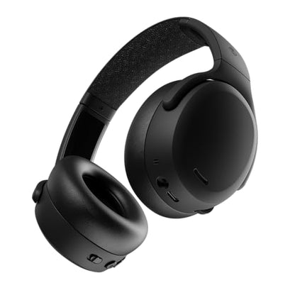 Skullcandy Crusher ANC 2 Noise Cancelling Wireless Headphones - True Black | Multi-Sensory Crusher Bass, Over-Ear Fit, Bluetooth, 60 Hours Battery, Working Out, Gym, Travel, Studying, Music, Gaming - color: True Black