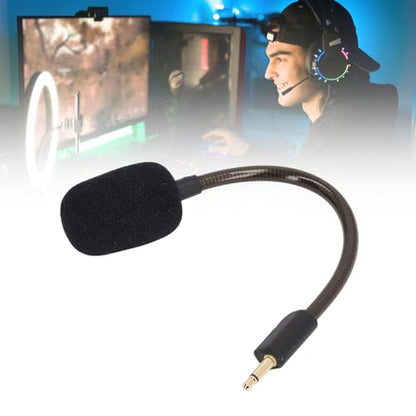 Mic Replacement for BlackShark V2 BlackSharV2 Pro Gaming Headset, 3.5mm Noise Cancelling Game Boom Microphone for BlackShark V2 BlackSharV2 Pro (Black) - color: Black