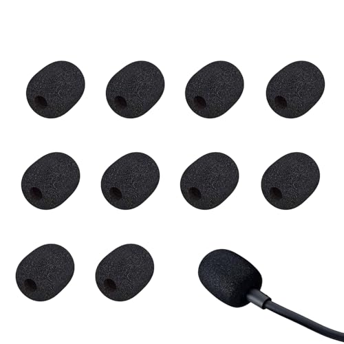 Headset Mic Cover Replacement Microphone Windscreen for Headphones(10 Pack) | Foam Mic Cover, Pop Filter for BlueParrott B250 B350 B450 B550 B650 S450 Turtle Beach Recon 50 Razer BlackShark V2 X Headsets