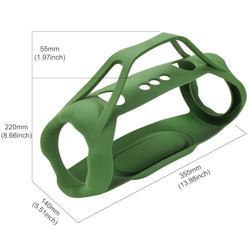 Silicone Cover for JBL Xtreme 5 Portable Bluetooth Speaker,Black/Blue/Green | Soft Skin Sleeve Protective Carrying Case with Handle - color: green