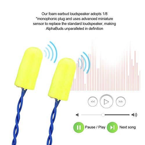 Auto Racing Mini Noise Reduction Foam Earbuds Mono Racing Speakers 1/8" Plug Safety Foam Earbuds Headphones for Hearing Noise Isolation