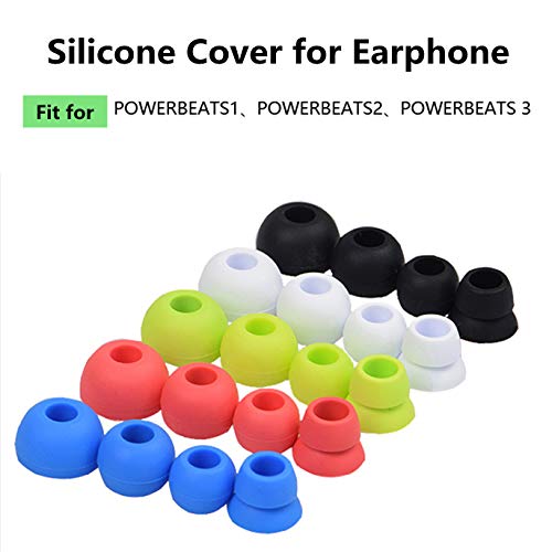 PB3 Earbuds Replacement Tips Ear Pads Compatible with Monster Beats Dr. Dre Beats Powerbeats3 Powerbeats2 Powerbeats1 Wireless Stereo Headphones- 4 Pairs(Black)
