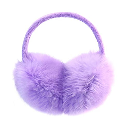 POXIMI Women Winter Earmuffs Girl Ski Adjustable Ear Covers for Kid Cute Bow Ear Warmer Outdoor Earmuff Fleece Lining - color: C-light Purple