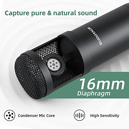 ST-800 Podcast Microphone Kit, 192kHz/24bit USB Condenser PC Mic | 192kHz/24bit chipset, cardioid pickup, studio recording, streaming gaming, voice-over YouTube Twitch, desktop creators
